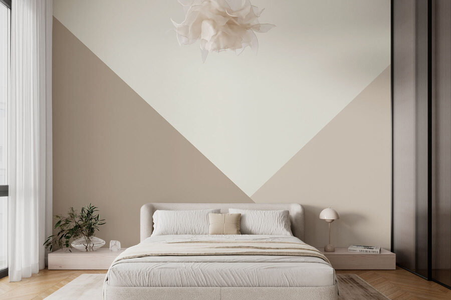 Triangle blanc et gris