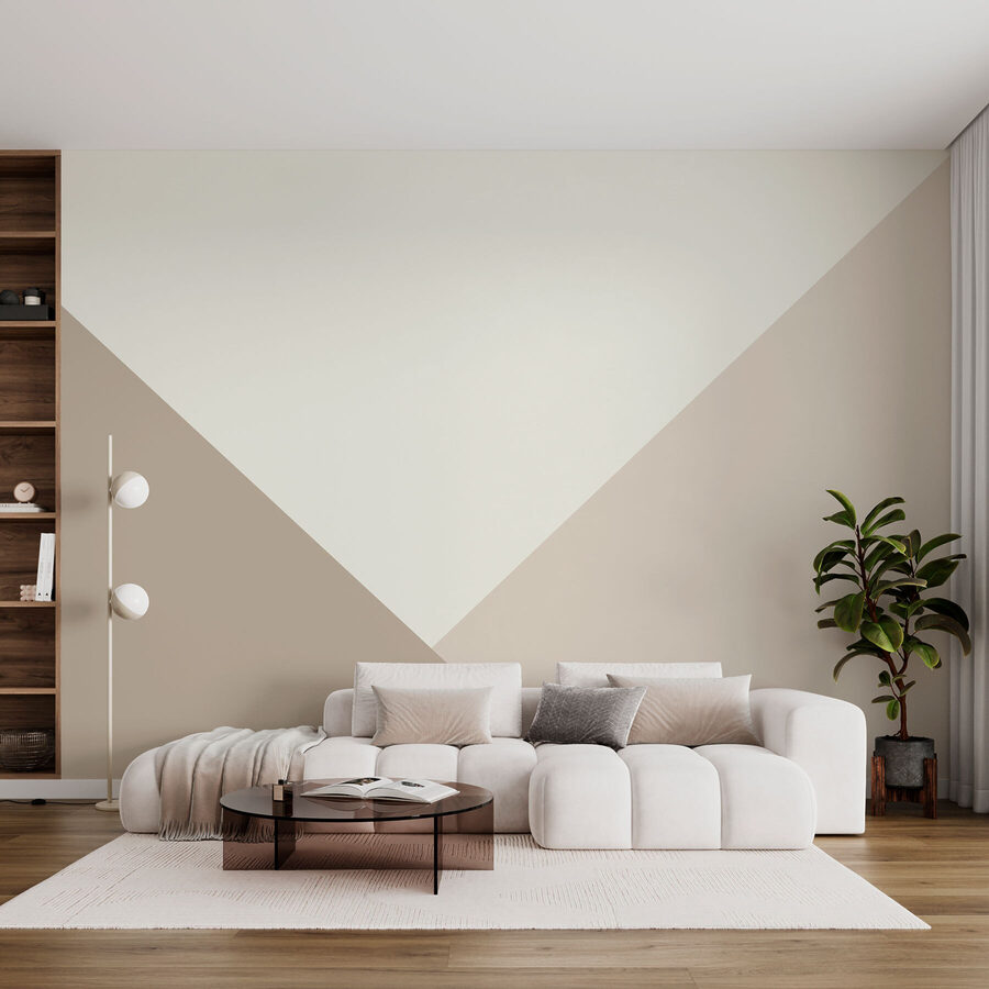 Triangle blanc et gris
