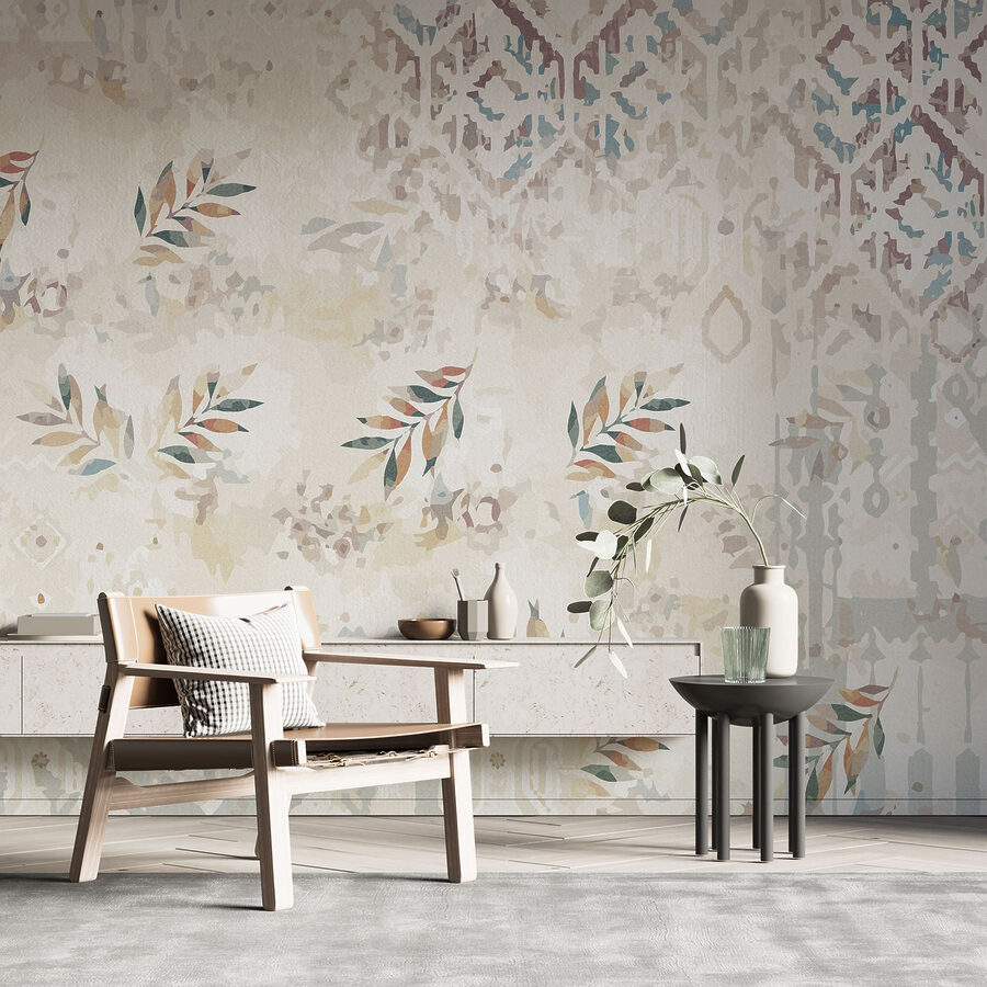 Motif floral délicat sur fond doux