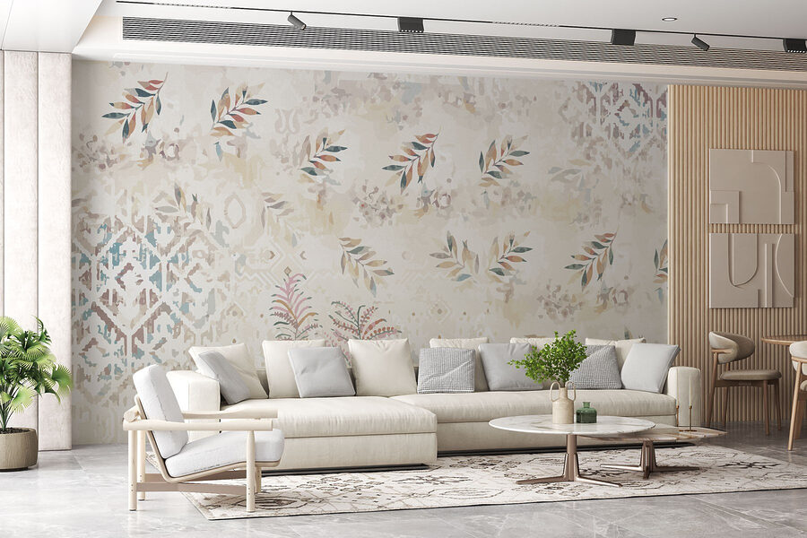 Motif floral délicat sur fond doux
