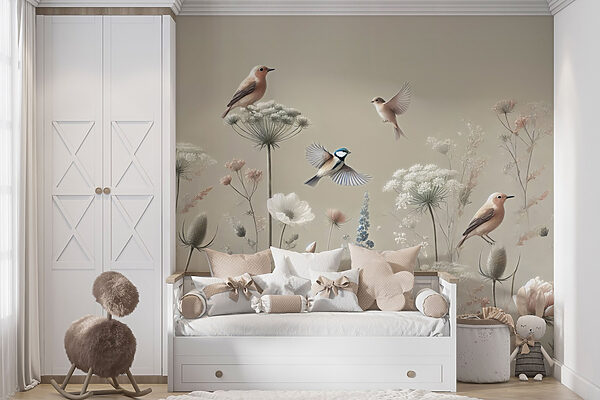 Oiseaux sur les fleurs et les plantes Oiseaux sur les fleurs et les plantes