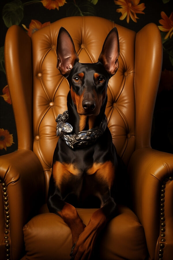 Chien assis sur une chaise Chien assis sur une chaise