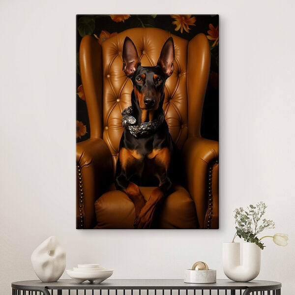 Chien assis sur une chaise Chien assis sur une chaise