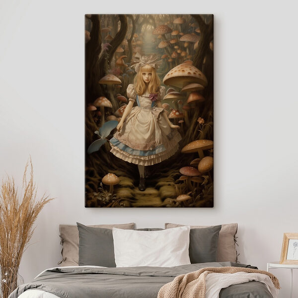 Fille en robe dans une forêt Fille en robe dans une forêt