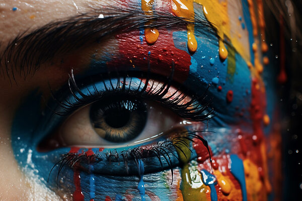 Couleurs vives sur toile expressive Couleurs vives sur toile expressive