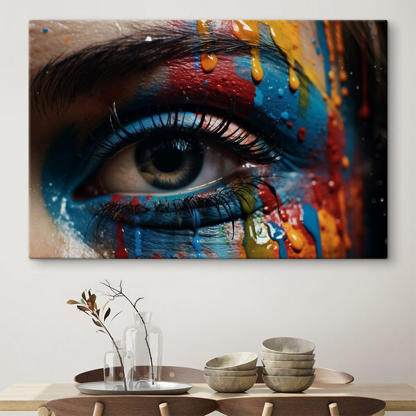 Couleurs vives sur toile expressive Couleurs vives sur toile expressive