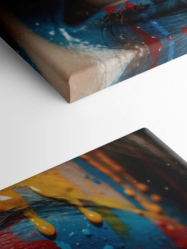 Couleurs vives sur toile expressive Couleurs vives sur toile expressive