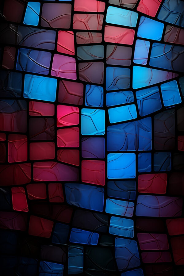 Mosaïque colorée de carrés Mosaïque colorée de carrés