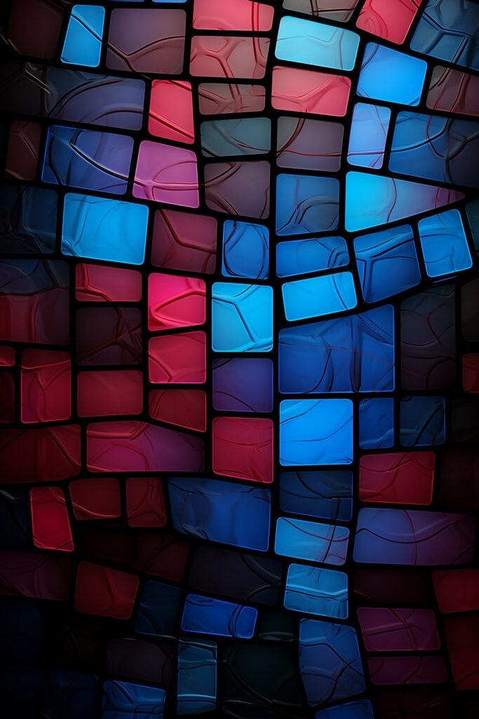 Colorful mosaic of squares