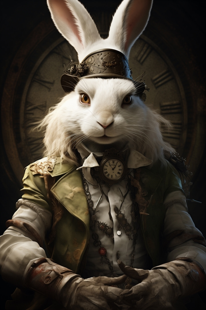 Lapin dans un vêtement