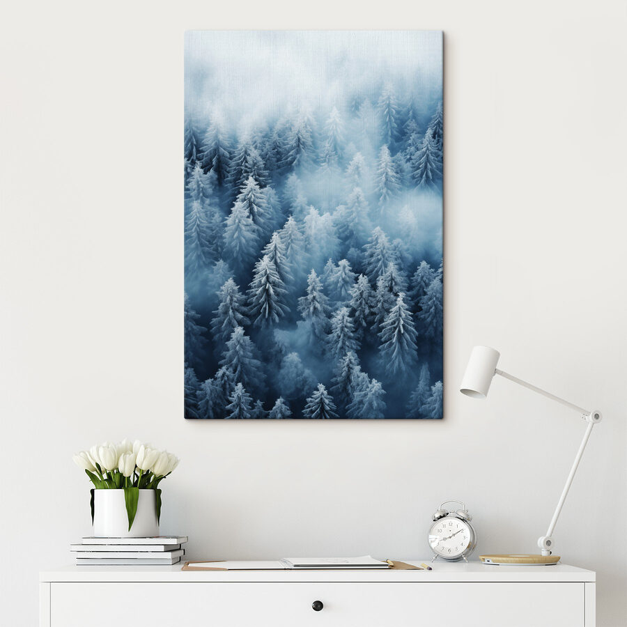 Groupe d'arbres recouverts de neige