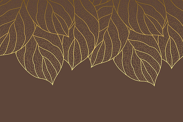 Groupe de feuilles sur fond brun Groupe de feuilles sur fond brun