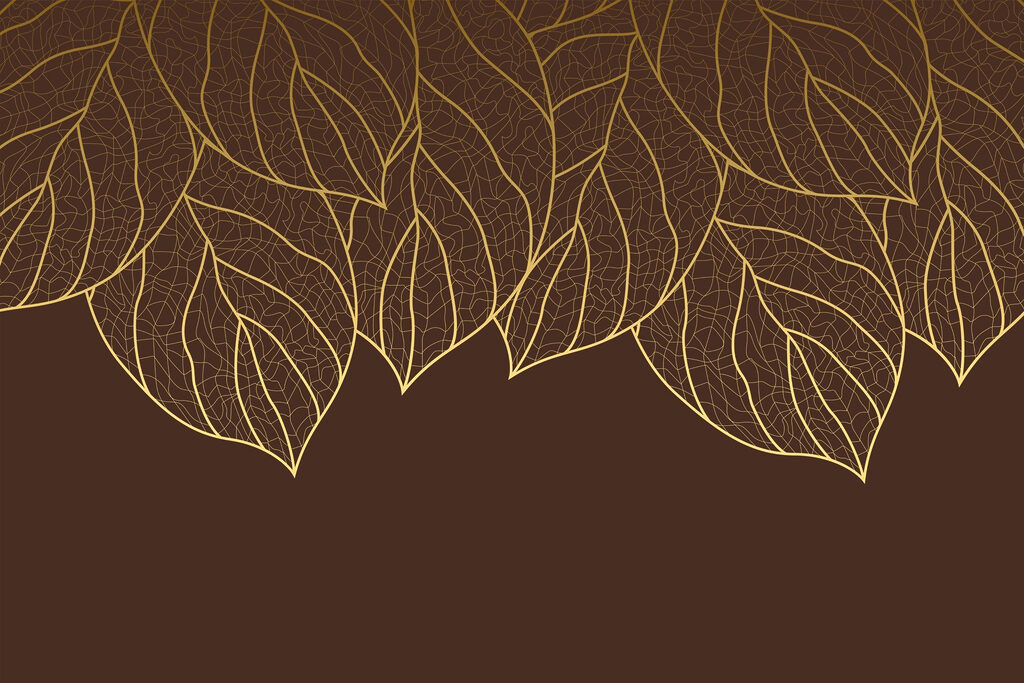 Groupe de feuilles sur fond brun Groupe de feuilles sur fond brun