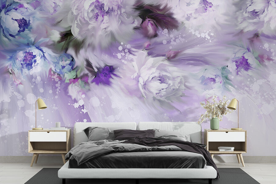 Peinture de fleurs et de plumes Peinture de fleurs et de plumes