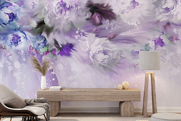 Peinture de fleurs et de plumes Peinture de fleurs et de plumes