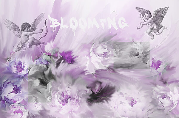 Peinture d'anges et de fleurs Peinture d'anges et de fleurs