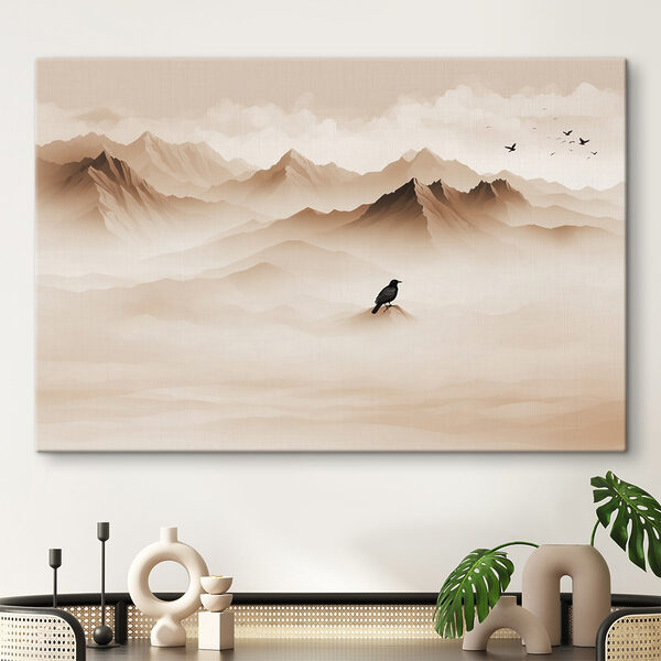 Oiseau au sommet d'une montagne Oiseau au sommet d'une montagne