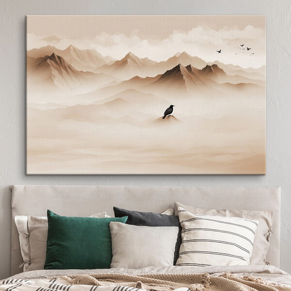 Oiseau au sommet d'une montagne Oiseau au sommet d'une montagne