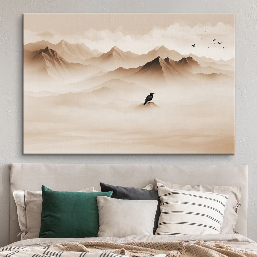 Oiseau au sommet d'une montagne Oiseau au sommet d'une montagne