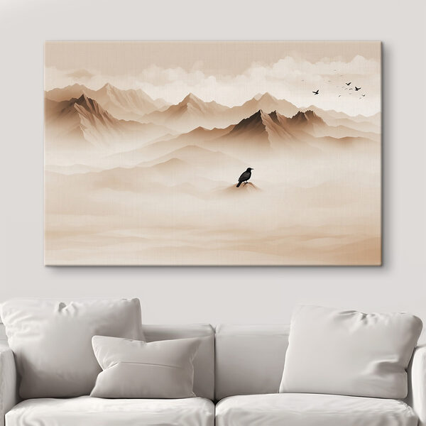 Oiseau au sommet d'une montagne Oiseau au sommet d'une montagne