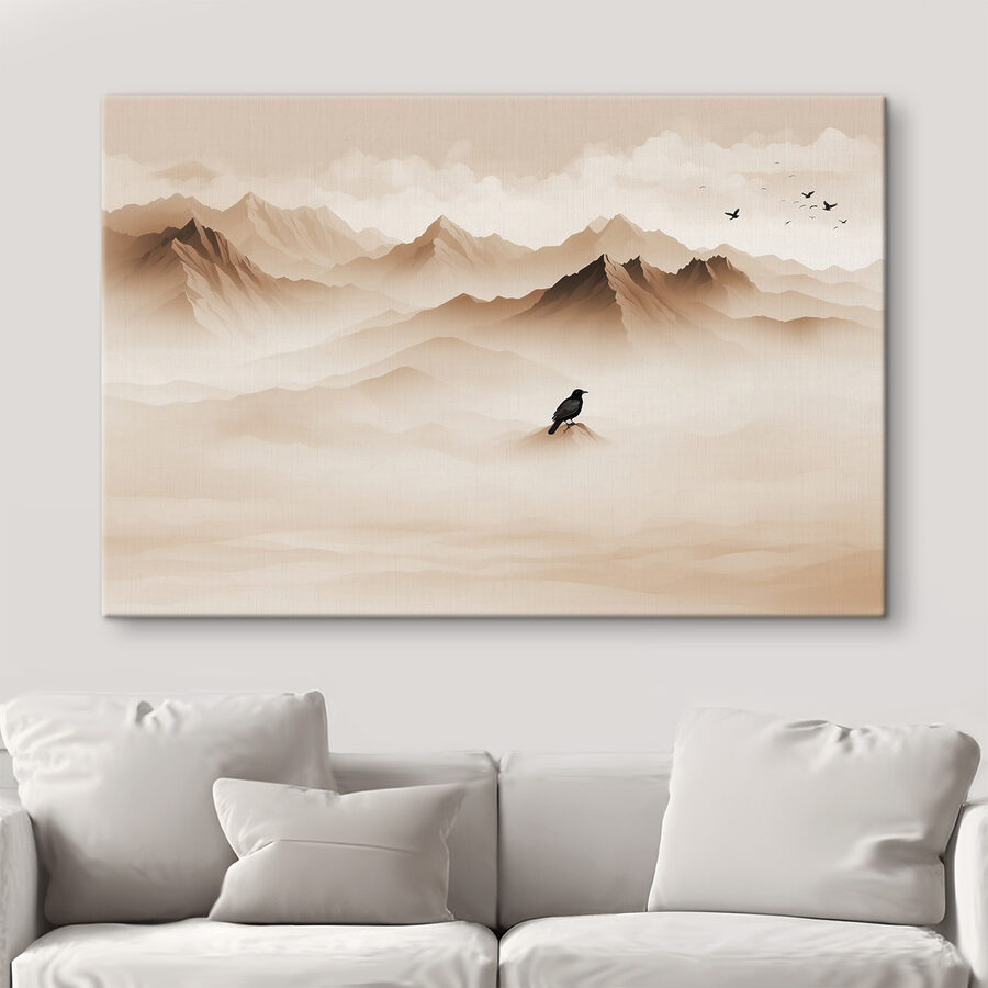 Oiseau au sommet d'une montagne Oiseau au sommet d'une montagne