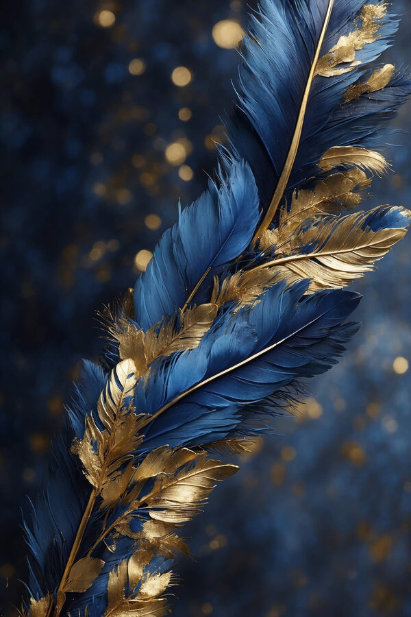 Plumes vibrantes sur fond sombre Plumes vibrantes sur fond sombre