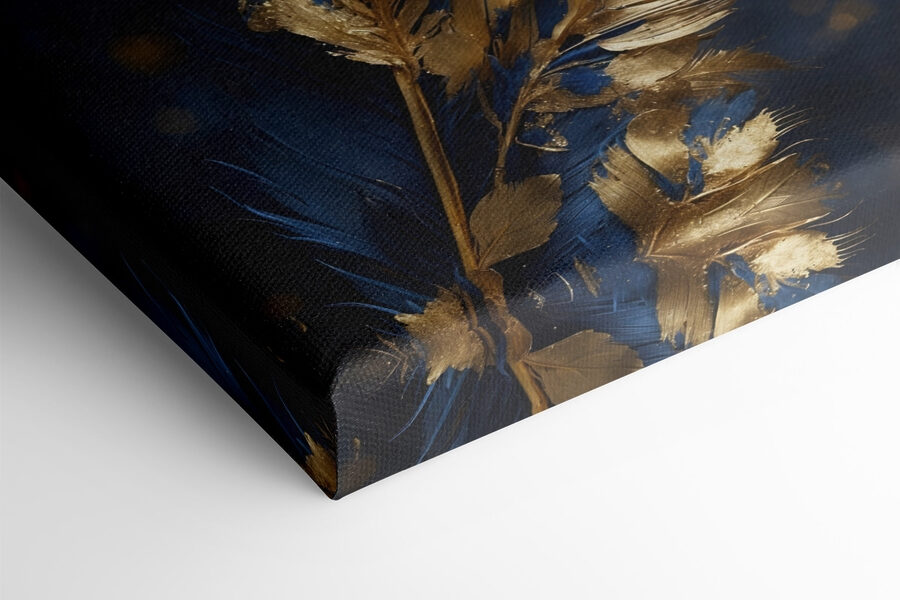Plumes vibrantes sur fond sombre