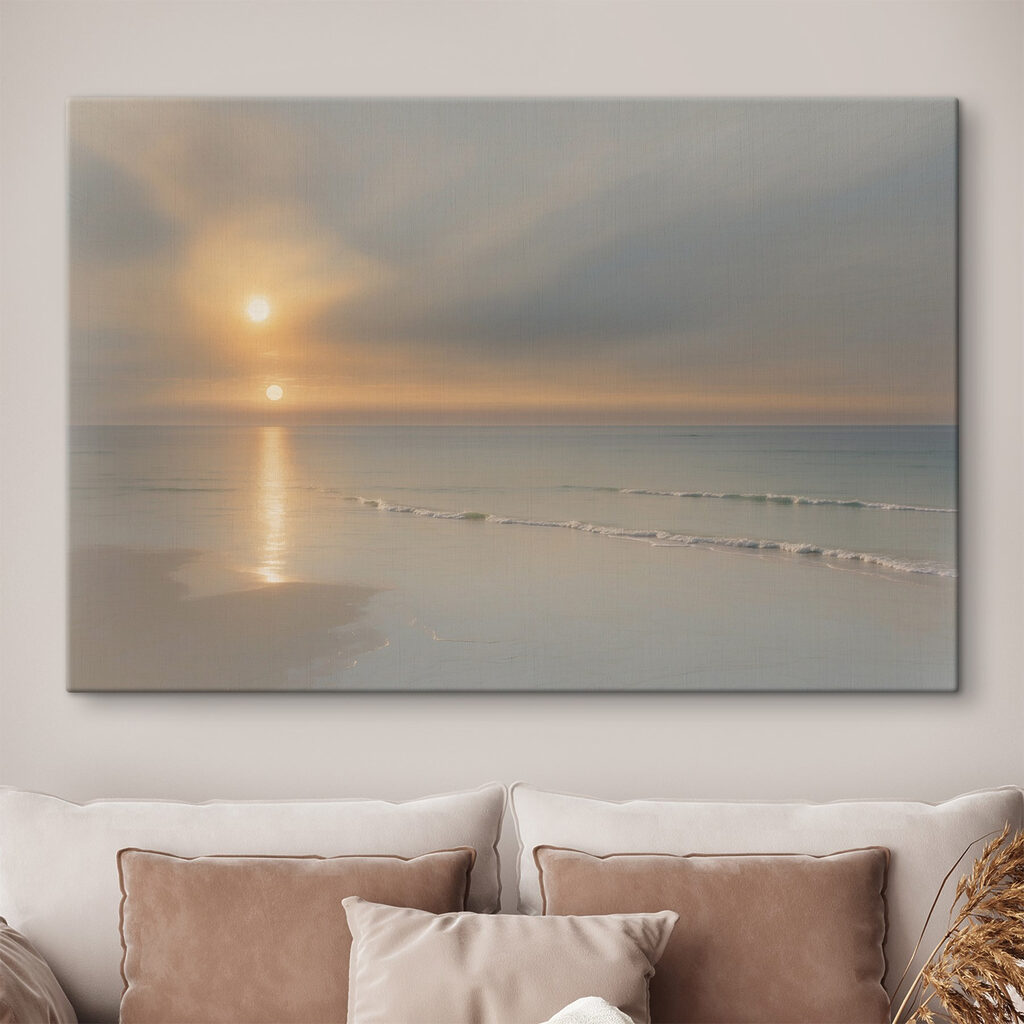 Sunset over a beach
