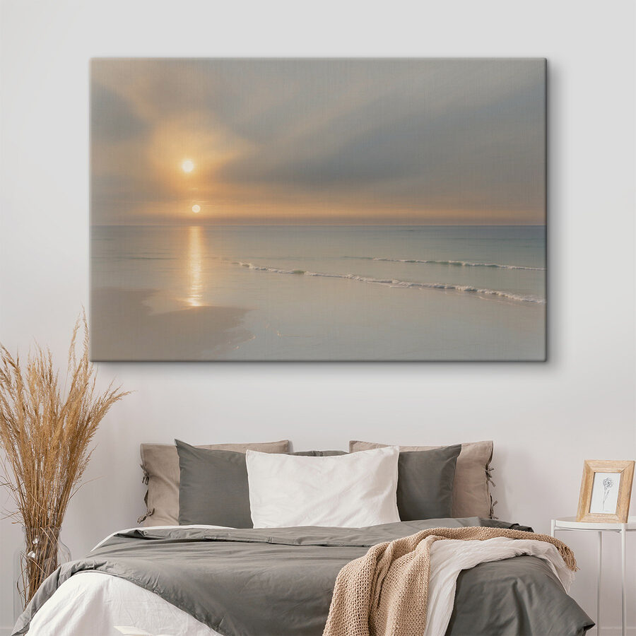 Coucher de soleil sur une plage