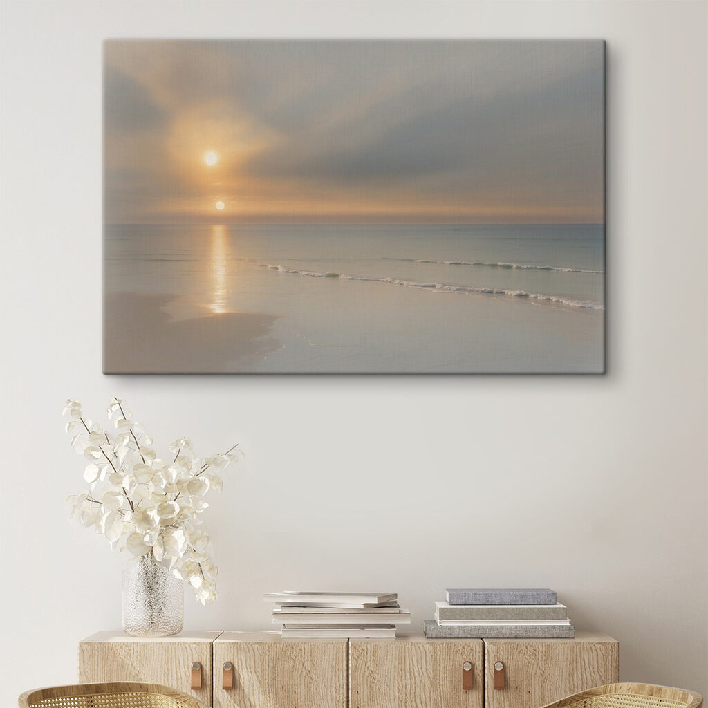 Sunset over a beach
