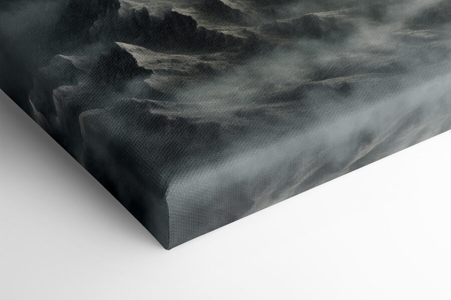 Chaîne de montagnes avec nuages