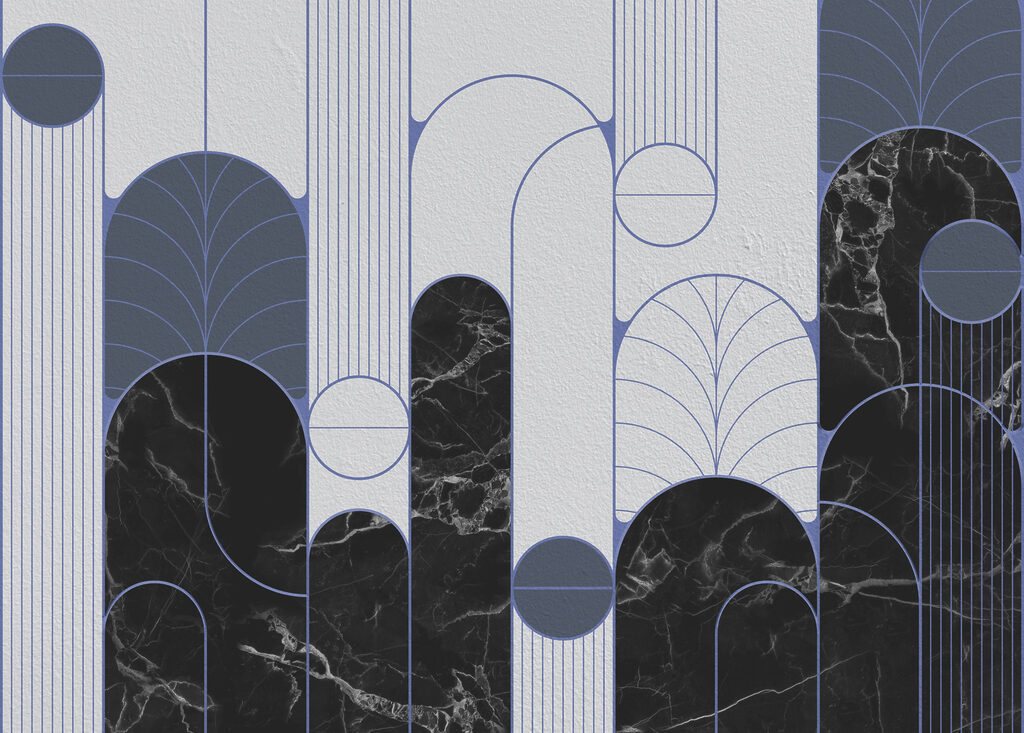 Mur à motifs noirs et blancs Mur à motifs noirs et blancs