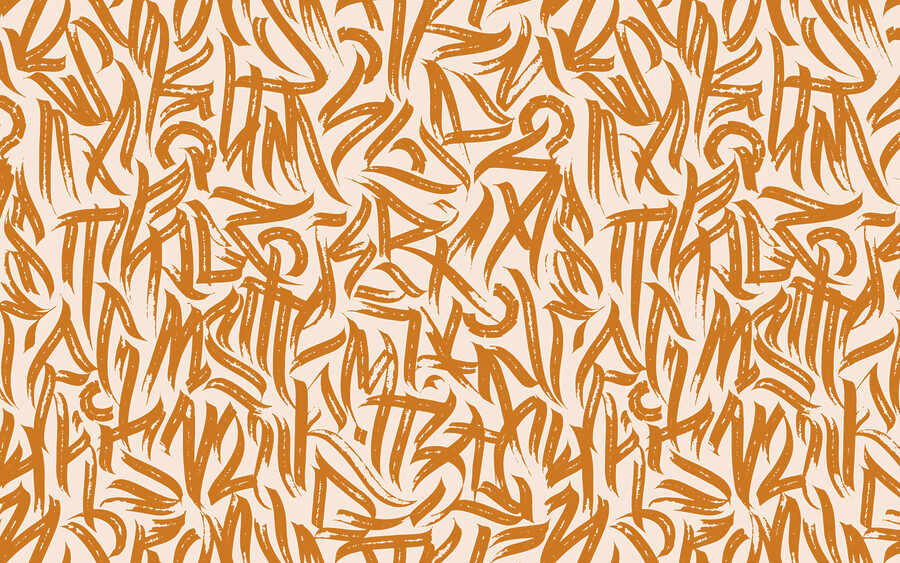 Motif de lettres sur fond blanc