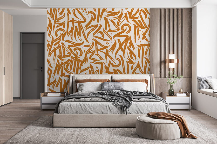 Motif de lettres sur fond blanc