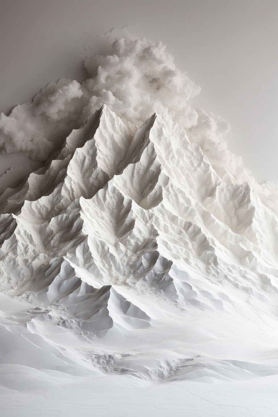 Montagne avec de la fumée qui s'en échappe