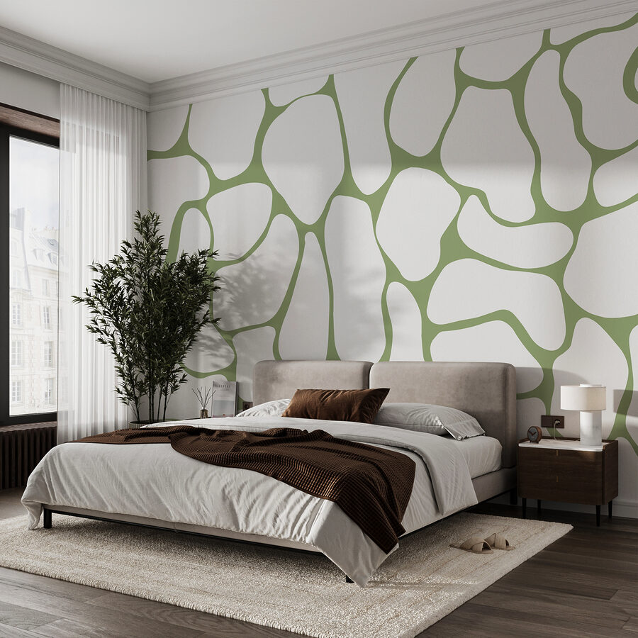Motif blanc et vert