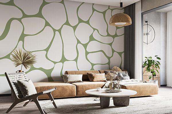 Motif blanc et vert Motif blanc et vert