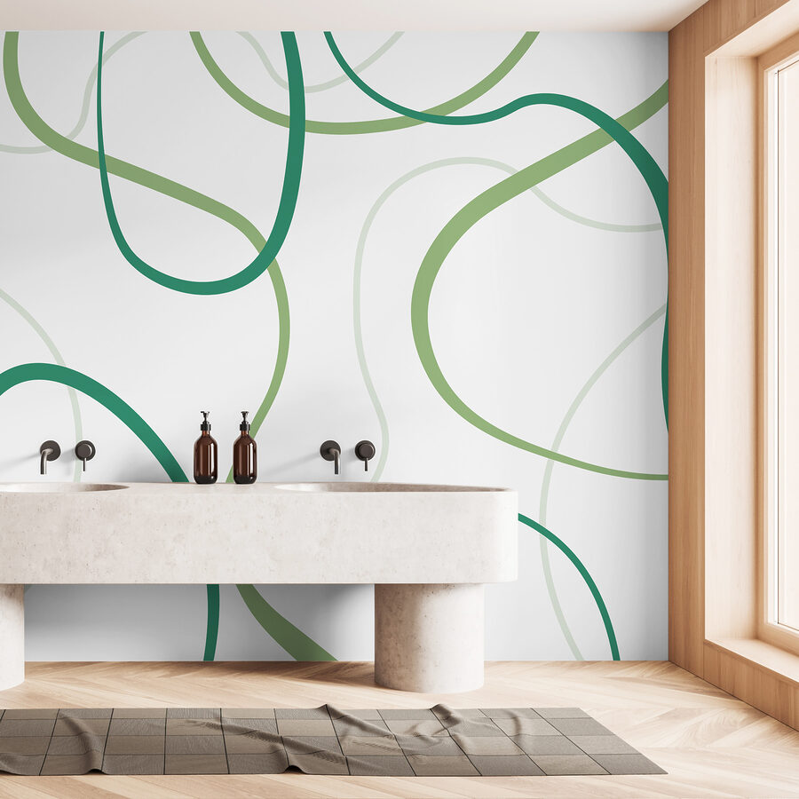 Motif vert et blanc