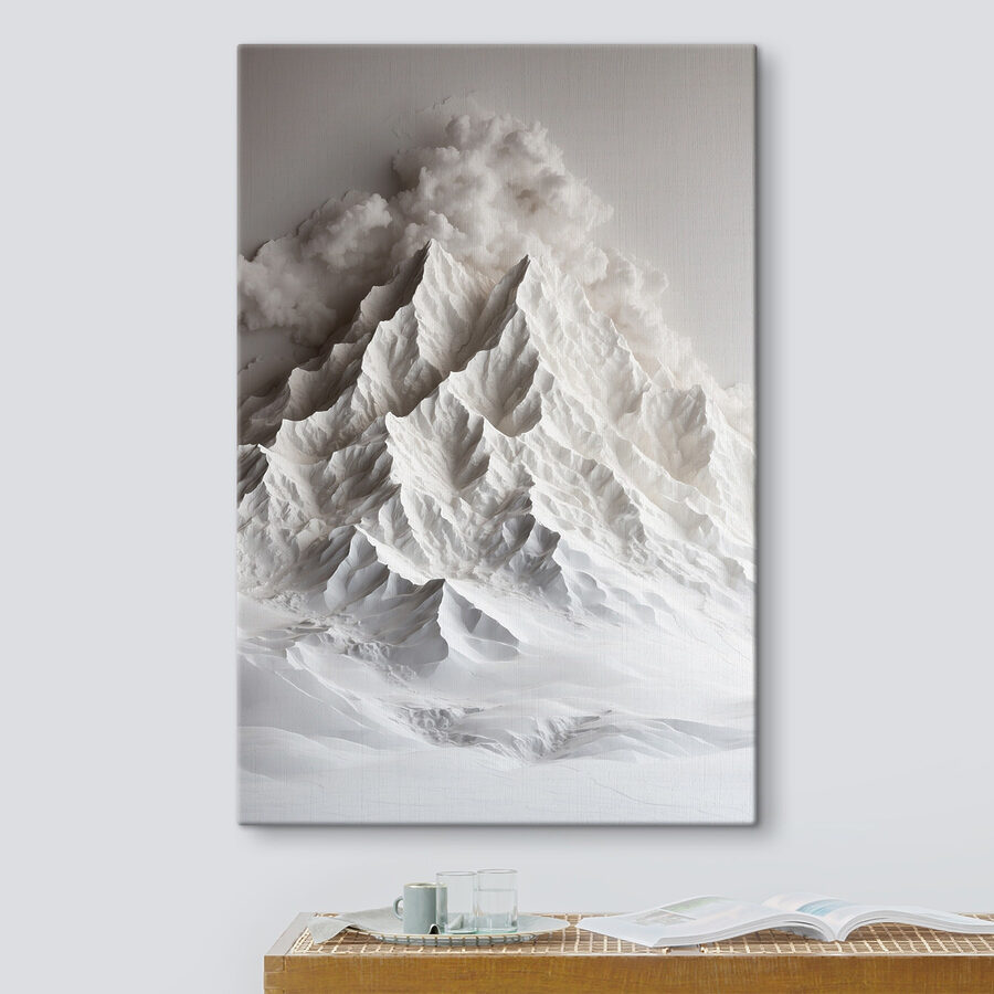 Montagne avec de la fumée qui s'en échappe