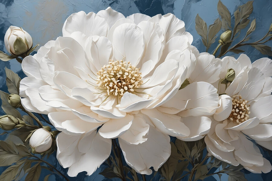 Des fleurs délicates sur une toile de fond douce