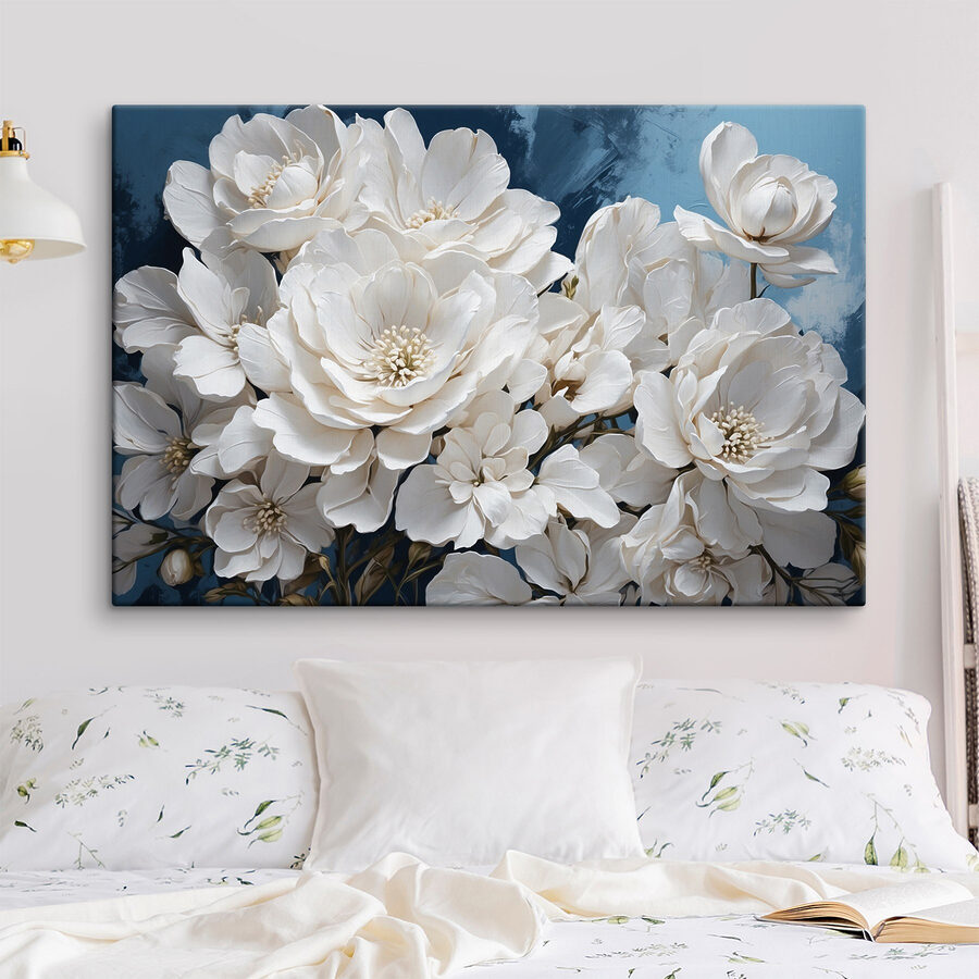 Groupe de fleurs blanches