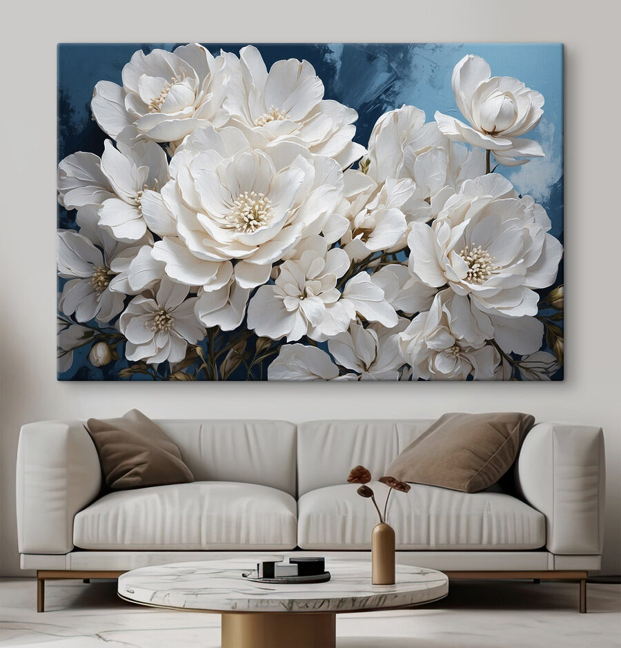 Groupe de fleurs blanches