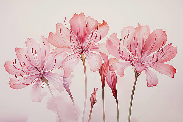 Groupe de fleurs roses Groupe de fleurs roses