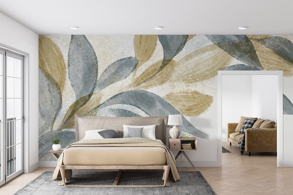 Soft leaves in gentle hues