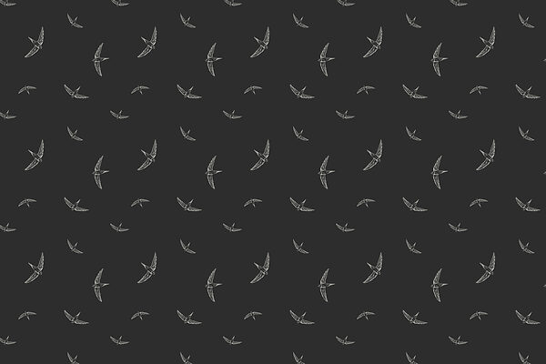 Motif d'oiseaux blancs sur fond noir Motif d'oiseaux blancs sur fond noir