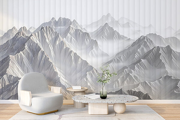 Chaîne de montagnes avec nuages Chaîne de montagnes avec nuages