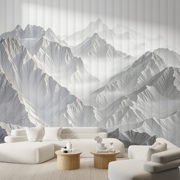 Chaîne de montagnes avec nuages Chaîne de montagnes avec nuages