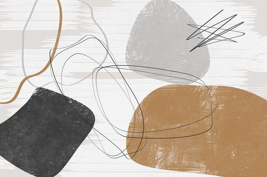 Pièce d'art avec différentes formes et couleurs