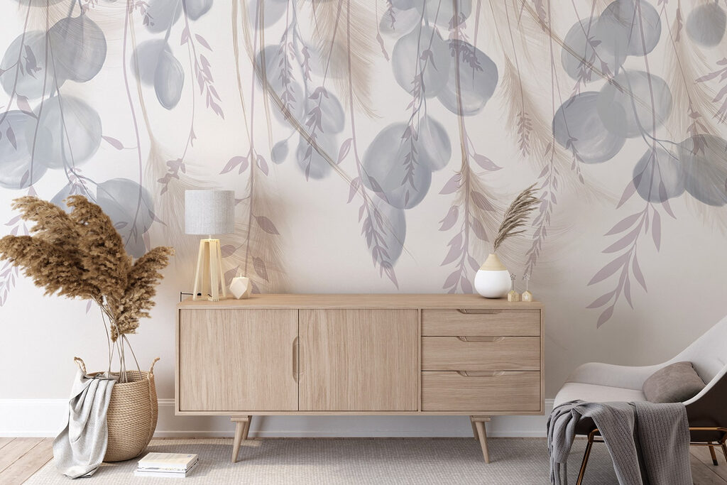 Serene botanical arrangement in soft hues Serene botanical arrangement in soft hues