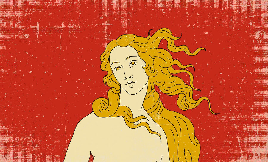 Dessin d'un homme aux cheveux longs